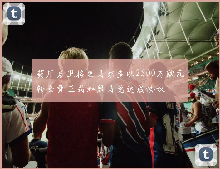 药厂后卫格里马尔多以2500万欧元转会费正式加盟马竞达成协议